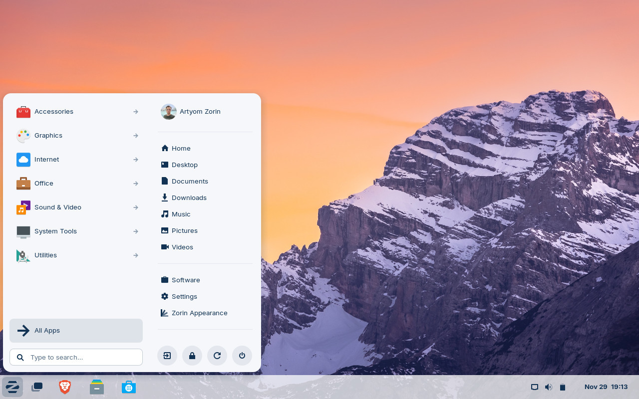 Zorin OS 17 desktop