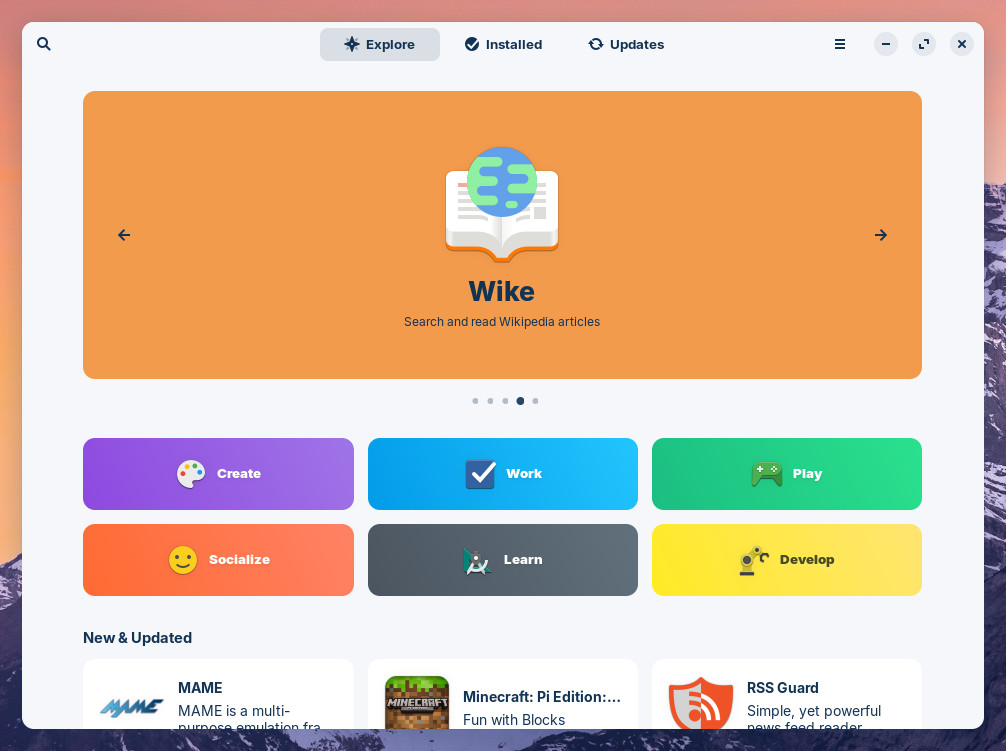 Software store in Zorin OS